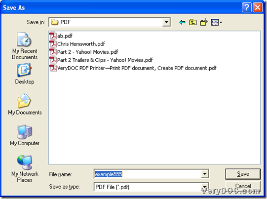 Set targeting folder for creating PDF file and email PDF file