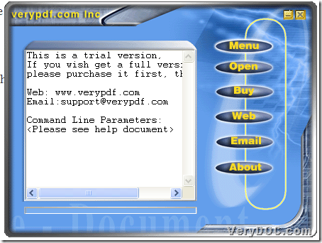 GUI interface of VeryPDF PDF to TXT Converter