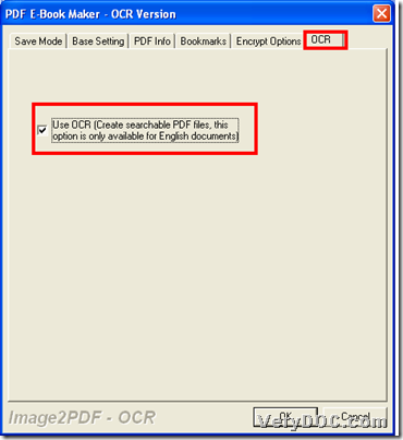 Use verypdf OCR during converting image to editable PDF with GUI interface