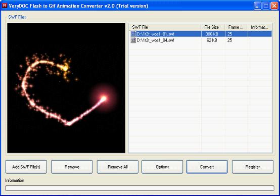 SWF to GIF Animation Converter screenshot