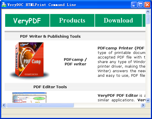 Web URL Print to EMF Command Line Screenshot