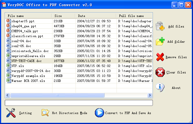 VeryDOC Office to PDF Converter screenshot