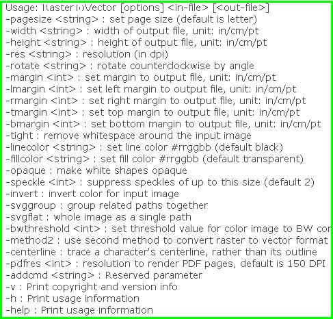 Windows 8 Raster to Vector Converter Command Line full