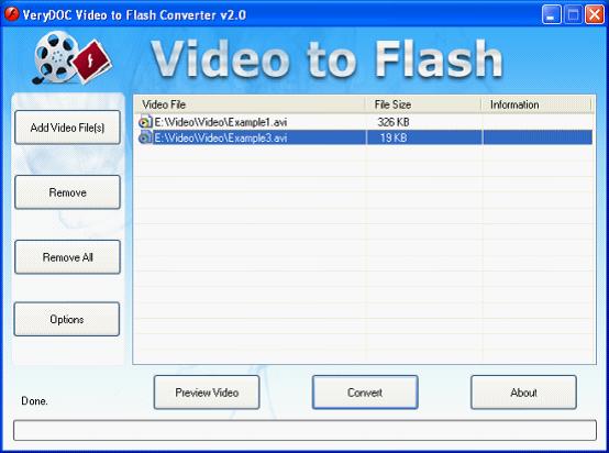 AVI to Flash Converter screenshot