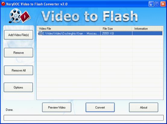 WMV to SWF Converter screenshot