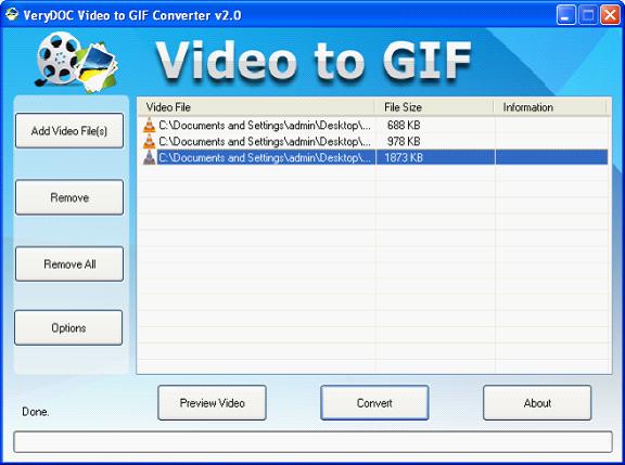 main interface of FLV to JPG Batch Converter