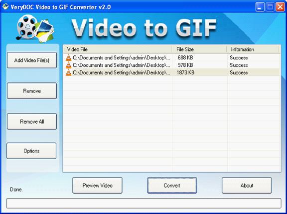 main interface of FLV to PNG Batch Converter