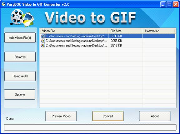 main interface window form of MPG to TGA Batch Converter