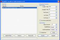Interface of VeryDOC Free AVI to Flash Converter