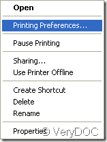 set PDF Printer parameters