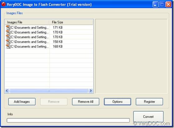 VeryDOC Image to Flash Converter add images interface