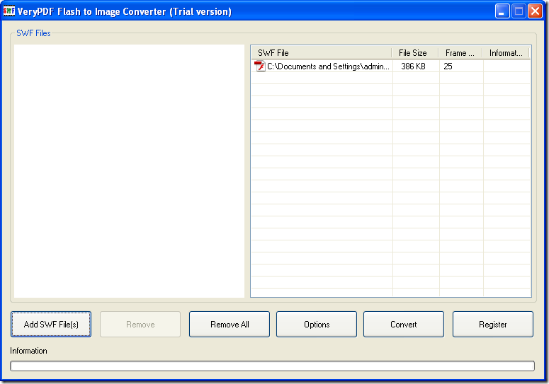 main interface of  VeryDOC Flash to Image Converter