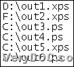 paths of objective XPS and PS files