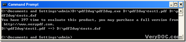 Convert PDF file to DXF file in command prompt