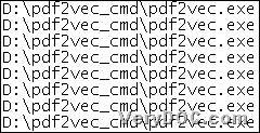 paths of “pdf2vec.exe” for running PDF to Vector Converter