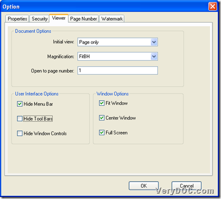 Set preview mode of PDF files during converting Office/image to PDF through GUI interface