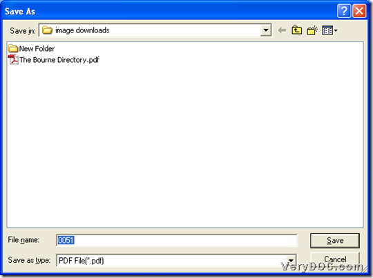 Save PDF file during converting image to PDF through GUI interface