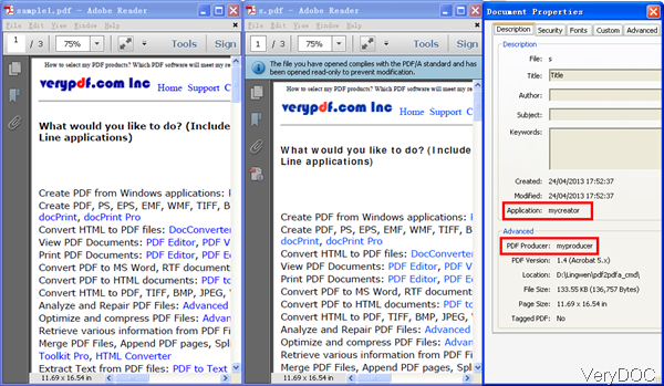 input PDF and output PDF