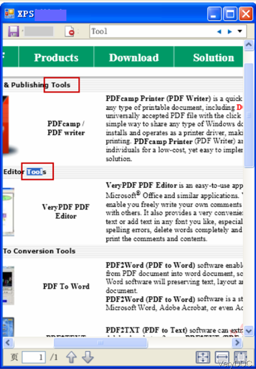 output XPS file