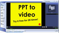 a result of conversion from PowerPoint to video