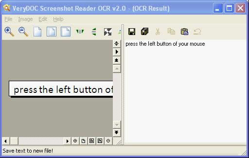 Window form of Screen Character OCR