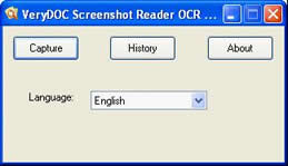 Main interface of Screenshot Reader OCR