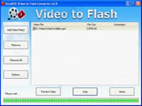 Interface of processing video to flash