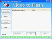 Interface of processing video to audio